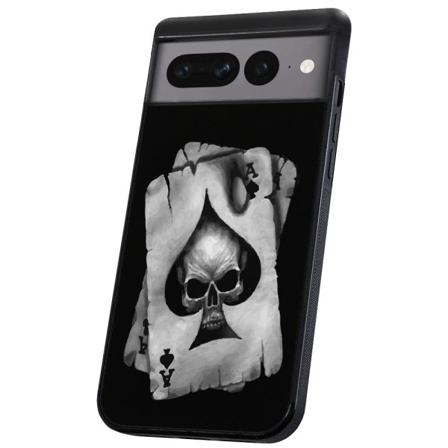 Google Pixel 7 Pro - Cover/Mobilcover Dødningehoved Kortspil