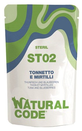 Natural Code ST02 Tonnetto E Mirtilli Gatti Adulti Sterilizzati