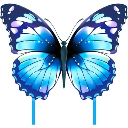 Farverig sommerfugle-drage med 300ft snor