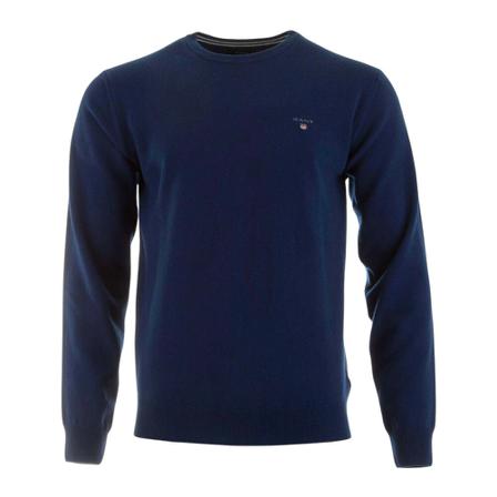 Gant Round-neck Strik Blå, Herre Strik
