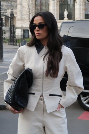 Naomi Anwer x NA-KD Contrast Detail Denim Jacket - Jeansjakker - Råhvid - EU 42