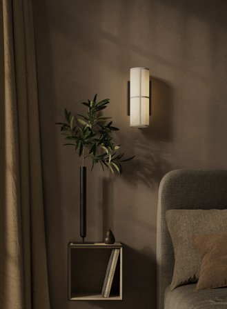 Hashira vegglampe H30 - beige