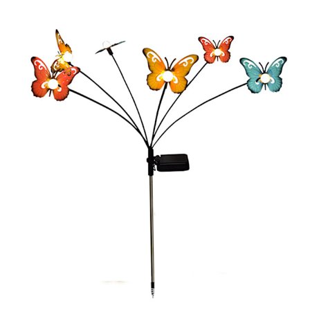 Solcelledrevne havelamper, ildflue sommerfuglelys udendørs vandtætte vinddansende dekorative lys til have terrasse passage 1-pakke