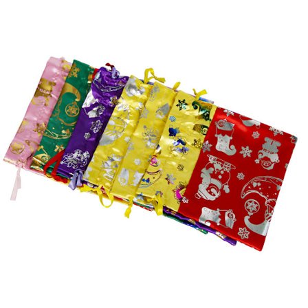 12 sacs de pommes de Noël sacs cadeaux dekorationer de Noël sacs dekorationer de Noël sacs de bonbons