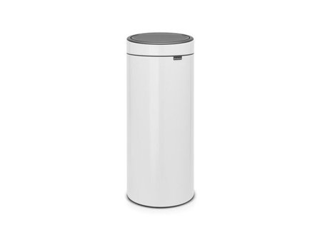 BRABANTIA Papperskorg Touch Bin New 30L Vit - Lyreco - Städ och hygien - Avfallshantering och källsortering - Papperskorgar
