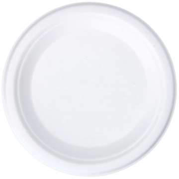 Bagassetallerken Hvit 17,5 cm