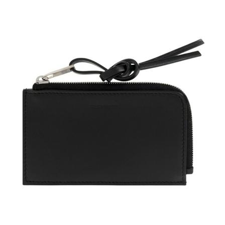 Jil Sander Card case with logo , Zwart , Heren , Maat: ONE Size Portefeuilles