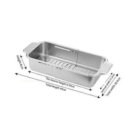 Monitoiminen keittiön tiskialtaan kuivausteline, sisäänvedettävä ruostumattomasta teräksestä valmistettu kuivauskori tiskialtaan päälle