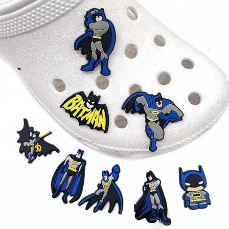 8 stk. Superhelt Batman The Dark Knight Sko Charms til Crocs Clog Sandaler Dekoration Dekorationer Tilbehør Gaver