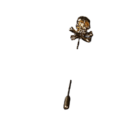 John Henric Lapel Pin Skull Kostymtillbehör Herr Guld ONESIZE