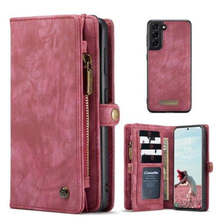 CaseMe Samsung Galaxy S21 FE fodral med blixtlås - Röd Röd