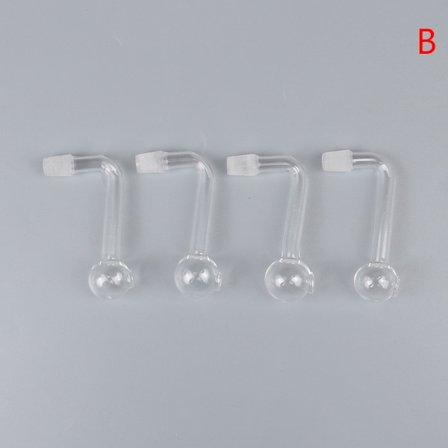 4 stk. glas skål transparent sugerør