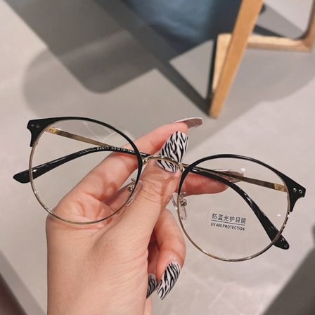 Anti-Blue Light Briller Overdimensjonerte briller SVART GULL SORT