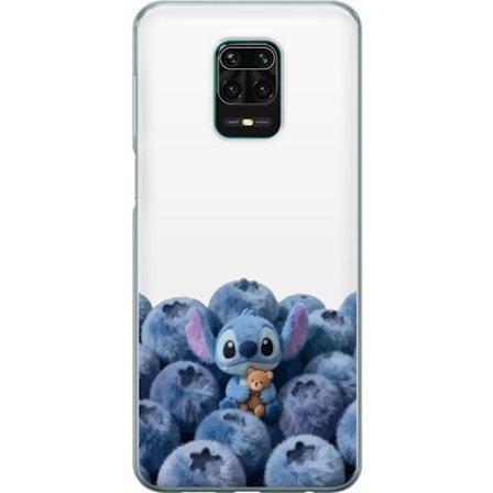 Yhteensopiva Puhelinkuori Xiaomi Xiaomi Redmi Note 9 Pro Söpö sininen hahmo mustikoiden joukossa, jossa on pehmeä ja leikkisä kuvitus sekä nalle