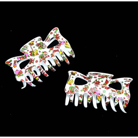 Hårklämma Julmotiv 2-pack