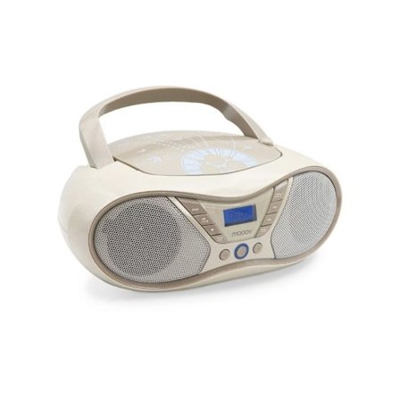 Bärbar CD-spelare - MOOOV - Mjukgrå - Stereo Ljud 6W - USB-port - FM-radio