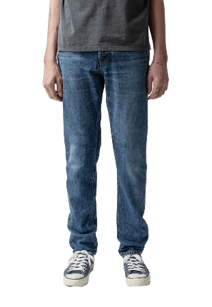 Nudie Jeans Steady Eddie II Raw Tracks Herr Blå W33/L32