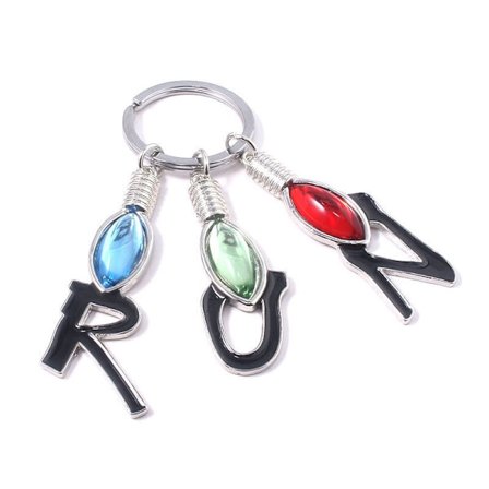 Stranger Things Fargelampe RUN Alloy Anheng Nøkkelring