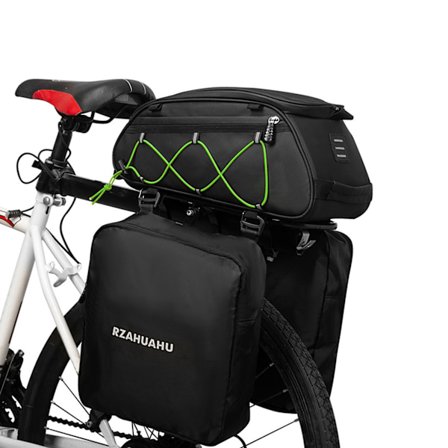 3-i-1 Cykelväska Pakethållarväska Vattentät Cykel Bakre Sitsväska Kylväska med 2 Sidohängande Väskor Cykel Lastväska Packväska Axelväska