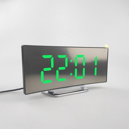 Digitalt ur Stor Skærm Multifunktionel LED Elektrisk Vækkeur Spejl Overflade Til Hjem Soveværelse