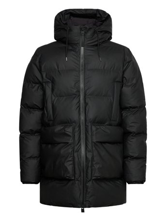 Rains Alta Long Puffer Cargo Jacket W3T4 - Black - S