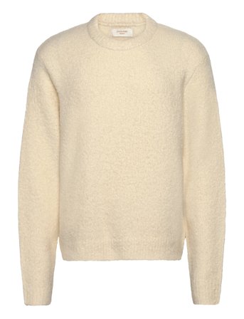 Jack & Jones Jormeadows Knit Boucle Crew Neck - White - XXL