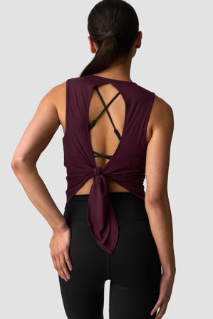 ICANIWILL - Empowering Open Back Tank Dark Mahogany- Training tank tops - Damen - ICIW