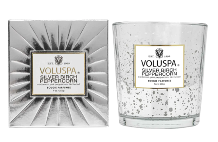 Voluspa Silver-Birch-Peppercorn Duftlys Classic 60t