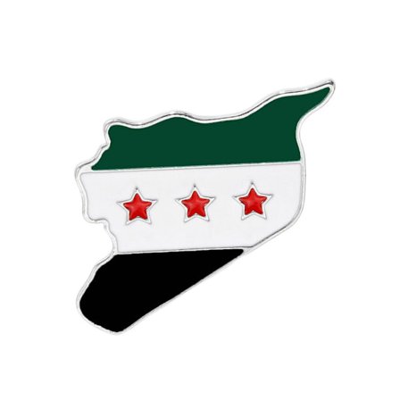Gratis Syria Flagg Knapp Nål Mote Syrisk Flagg Brosje 1st R0K0