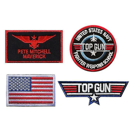 Top Gun USA Armbånd Velcro Badge 4 stk