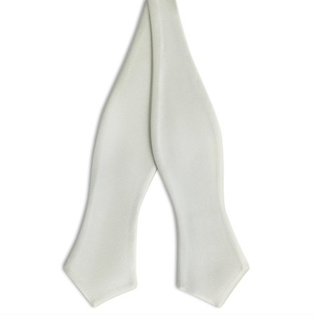 Light Grey Self-Tie Satin Diamond Tip Bow Tie for Men - Self-tie bow ties