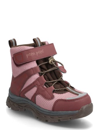 Pmwilder Trecking Boot Burgundy Pom Pom