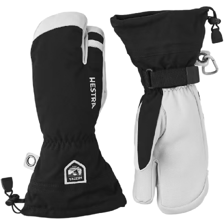 Hestra Army Leather Heli Ski 3 Finger Musta