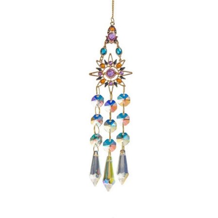 Krystall Solfanger Utendørs Vindklokker Hage Vindmusikk 3d Vindspinner Hengende for Hage Regnbue