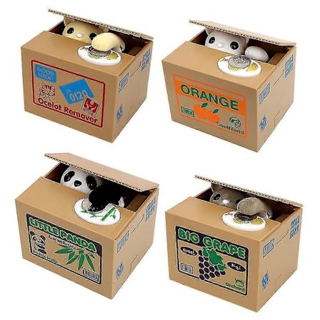 Elektronisk sparegris, sød kat, der stjæler mønter