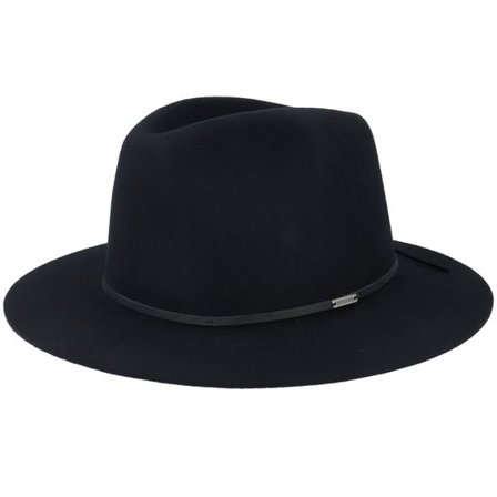 Brixton - Svart fedora Hatt - Wesley Black Fedora @ Hatstore