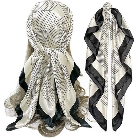 Satintørklæder til kvinder, silkebløde som bandanas, hårtørklæde, halstørklæde, sovetørklæde