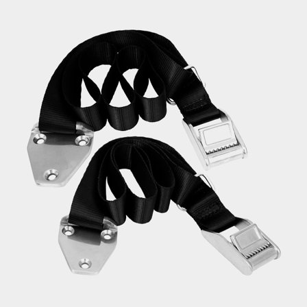 Cintas de fijación con herrajes para escalera de baño / escalera para neumática, pack de 2