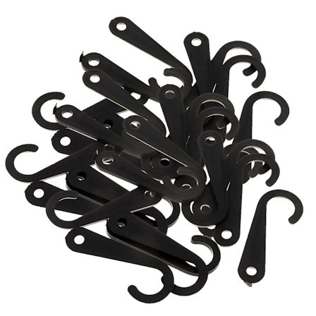 50 st Plastkrokar J-Klämmor Strumpor T-shirt Kläder Display Hängare Svart