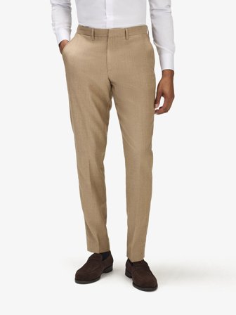John Henric Men's Beige Wool Trousers Marco Size 46