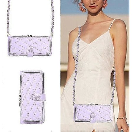 Crossbody Lanyard Dragkedja Läder Z Fold 5 Fodral, Fodral Kompatibelt Samsung Galaxy Z Fold 5 Lyxigt Handledsrep Flip Ställskydd