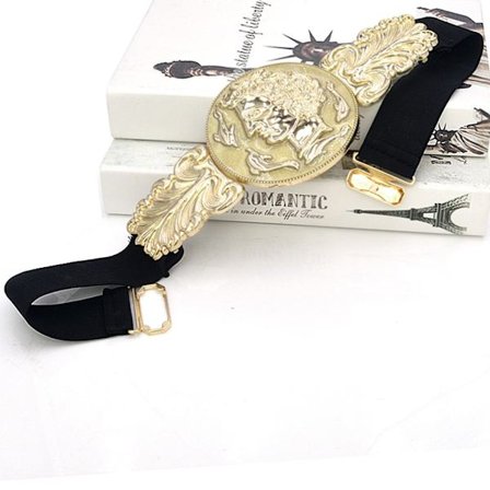 Metall brett midjeband Elastiskt bälte för damer A A