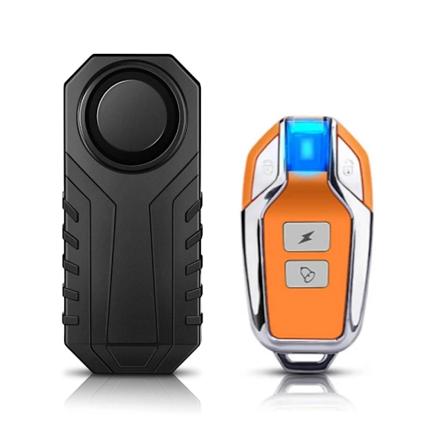 Trådlös Motorcykel- och Cykelvibrationsalarm IP55 Vattentät Cykelalarm Fjärrkontroll Stöldskyddad Motorcykeldetektor Alarmsystem D