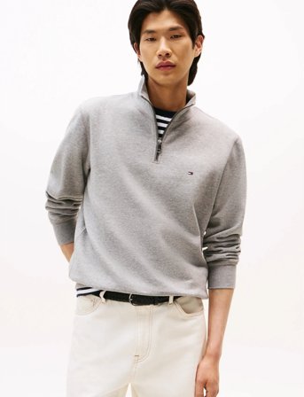 Tommy Hilfiger Essential Fleece 1/4 Zip - Grey - L