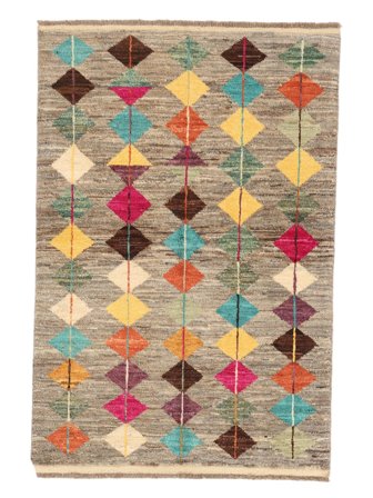 103X151 Tappeto Moroccan Berber - Afghanistan Moderno Marrone/Arancione (Lana, Afghanistan) Carpetvista