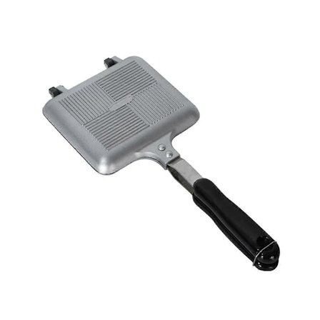 Kaksipuolinen voileipäpannu tarttumaton kokoontaitettava grilli paistinpannu leivälle paahtoleipä aamiaislaite keittiötarvikkeet Y