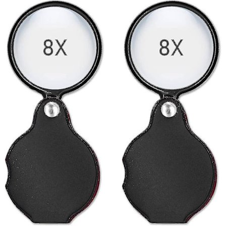 2 kpl 8x Pieni Tasku Luppi Premium Taittuva Mini Luppi