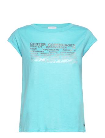 T-Shirt With Coster Print - Cap Sle Coster Copenhagen Blue