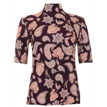 Maicazz TOP Milou- Chestnut Paisley , Rood , Dames , Maat: L