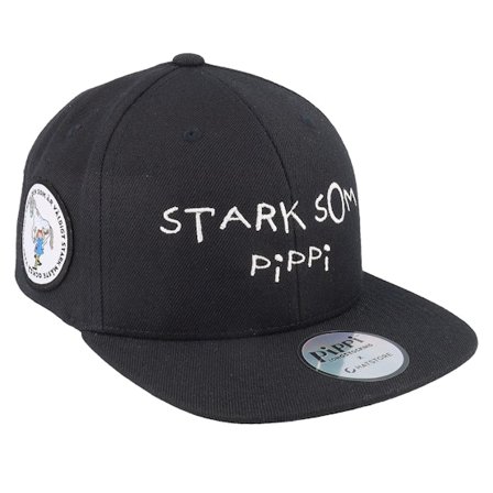 Pippi Långstrump - Svart snapback Keps - Kids Stark Som Pippi Black Snapback @ Hatstore